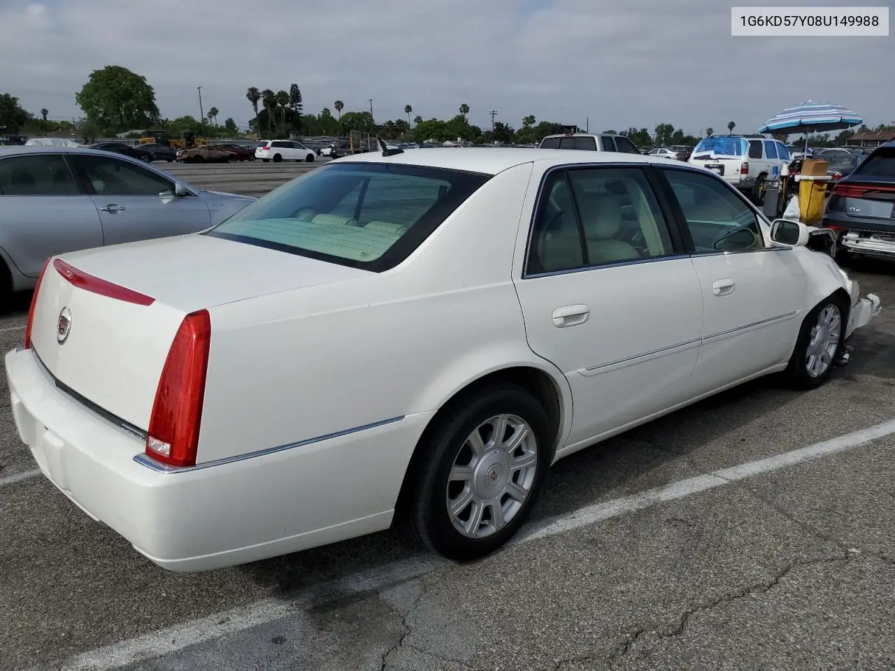 2008 Cadillac Dts VIN: 1G6KD57Y08U149988 Lot: 62000365