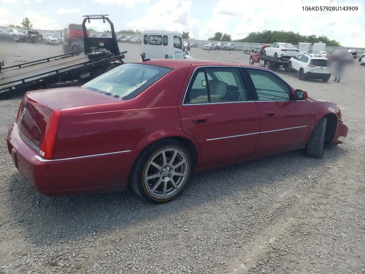 2008 Cadillac Dts VIN: 1G6KD57928U143909 Lot: 62325885
