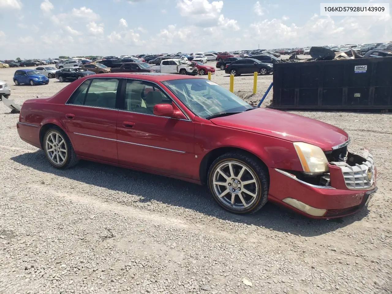2008 Cadillac Dts VIN: 1G6KD57928U143909 Lot: 62325885