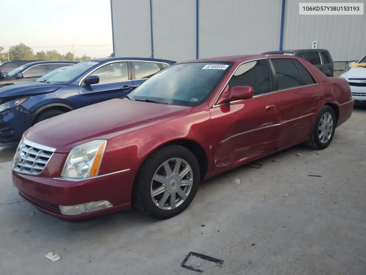 2008 Cadillac Dts VIN: 1G6KD57Y38U153193 Lot: 62460055