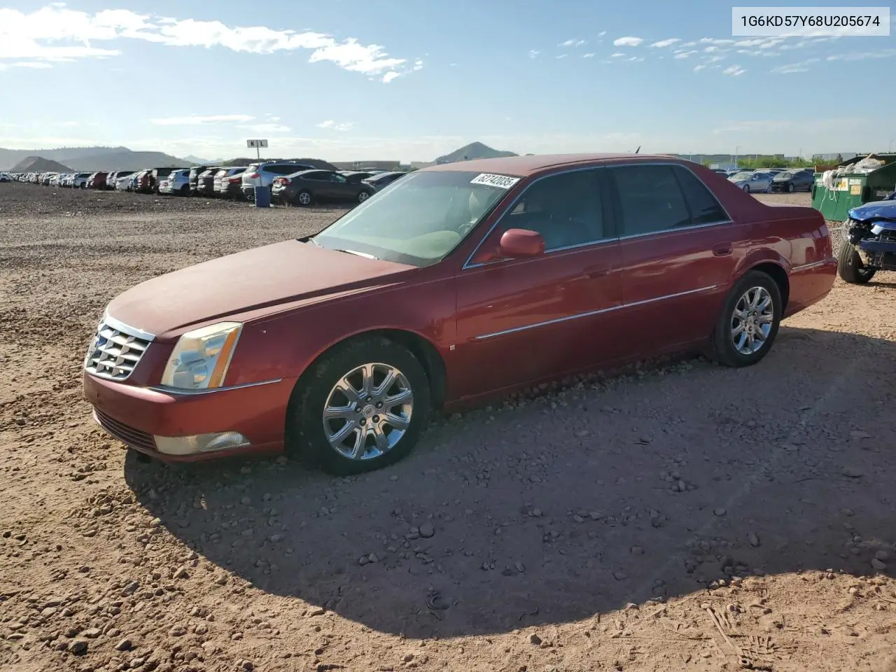 2008 Cadillac Dts VIN: 1G6KD57Y68U205674 Lot: 62742035