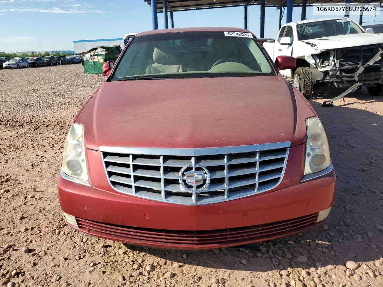 2008 Cadillac Dts VIN: 1G6KD57Y68U205674 Lot: 62742035