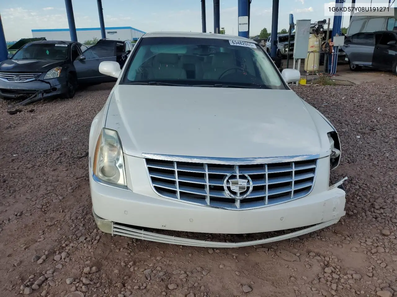 2008 Cadillac Dts VIN: 1G6KD57Y08U191271 Lot: 63482065
