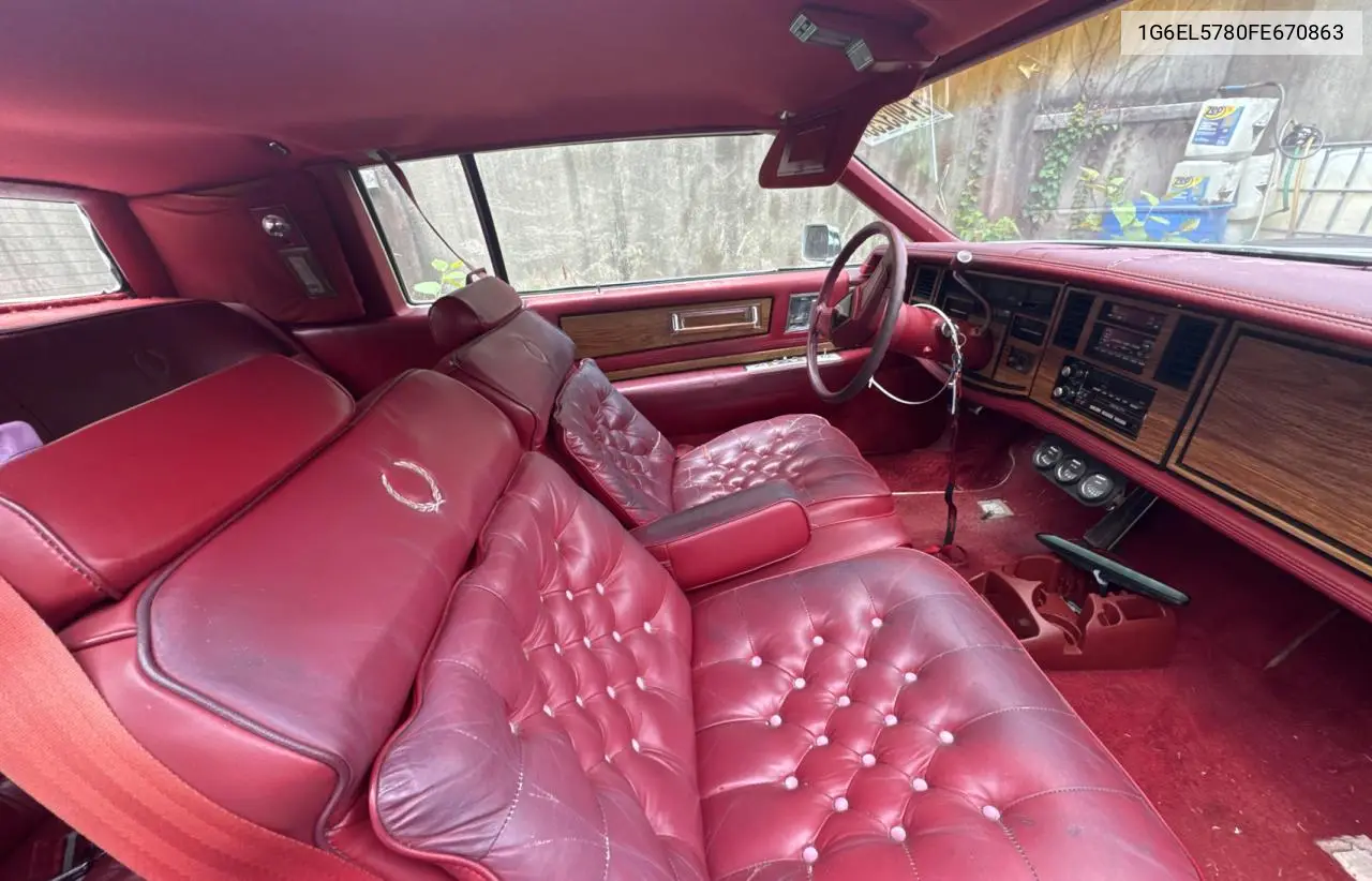 1985 Cadillac Eldorado VIN: 1G6EL5780FE670863 Lot: 64764135
