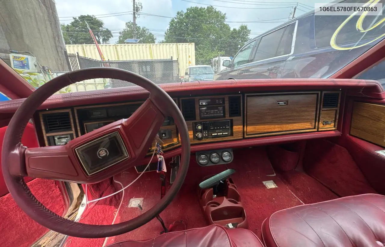 1985 Cadillac Eldorado VIN: 1G6EL5780FE670863 Lot: 64764135