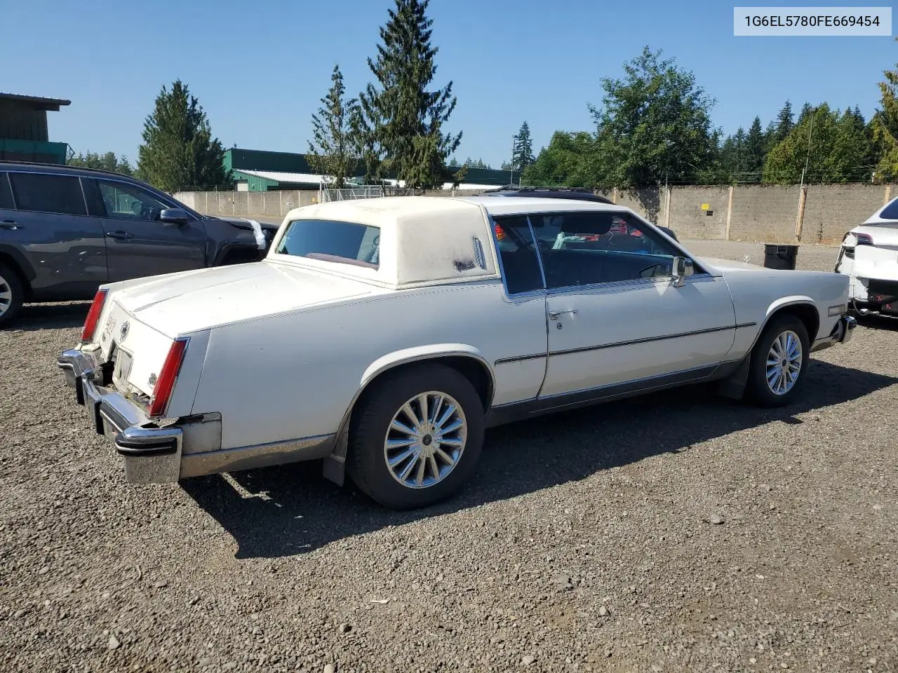 1985 Cadillac Eldorado VIN: 1G6EL5780FE669454 Lot: 65182565