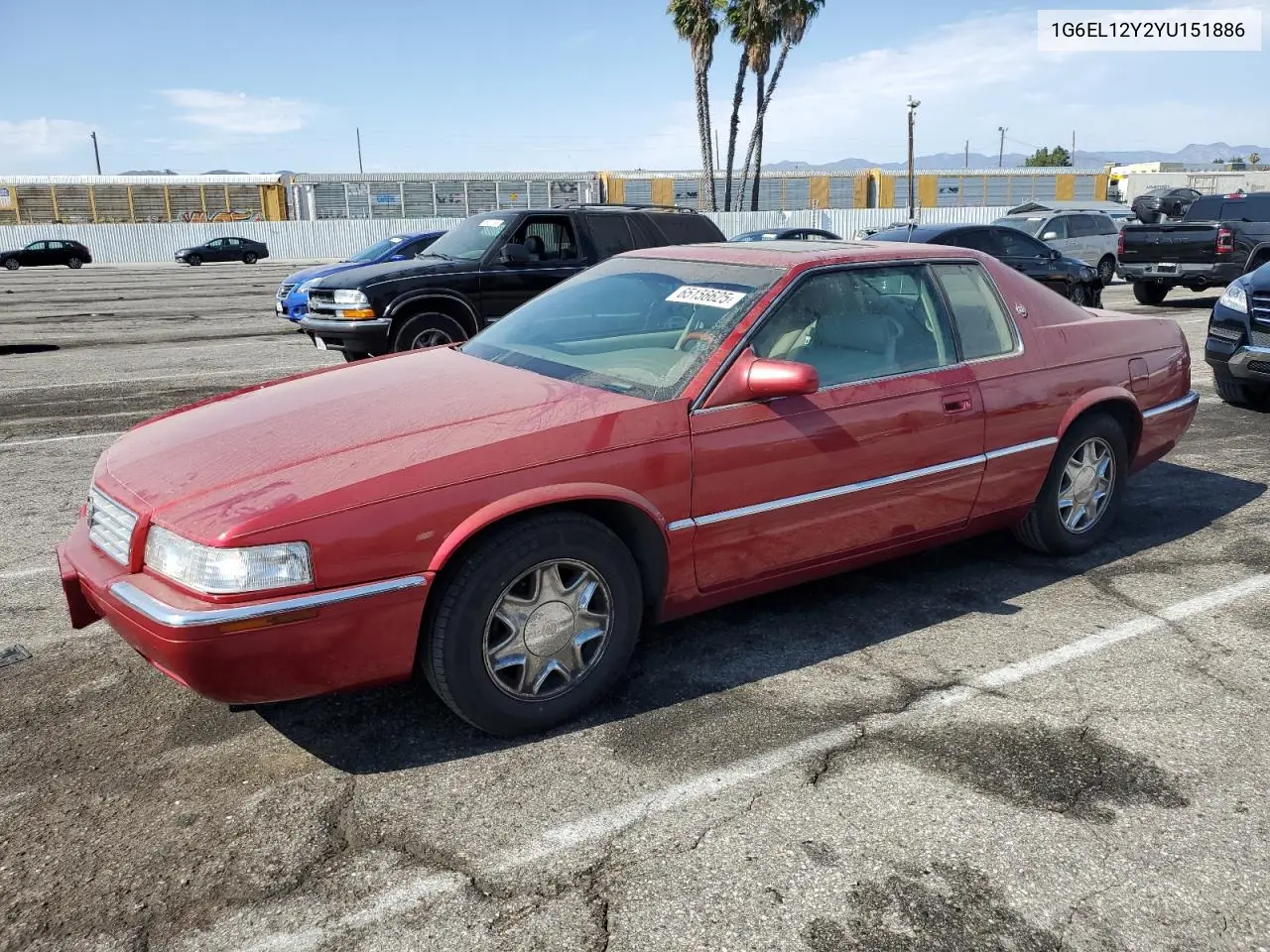 2000 Cadillac Eldorado Esc VIN: 1G6EL12Y2YU151886 Lot: 65156625