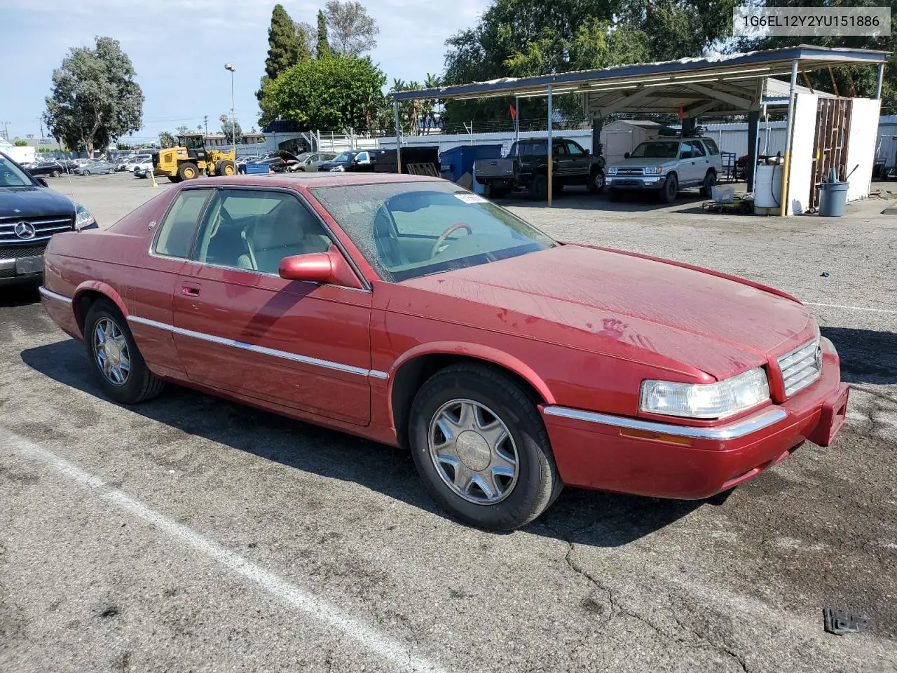 2000 Cadillac Eldorado Esc VIN: 1G6EL12Y2YU151886 Lot: 65156625