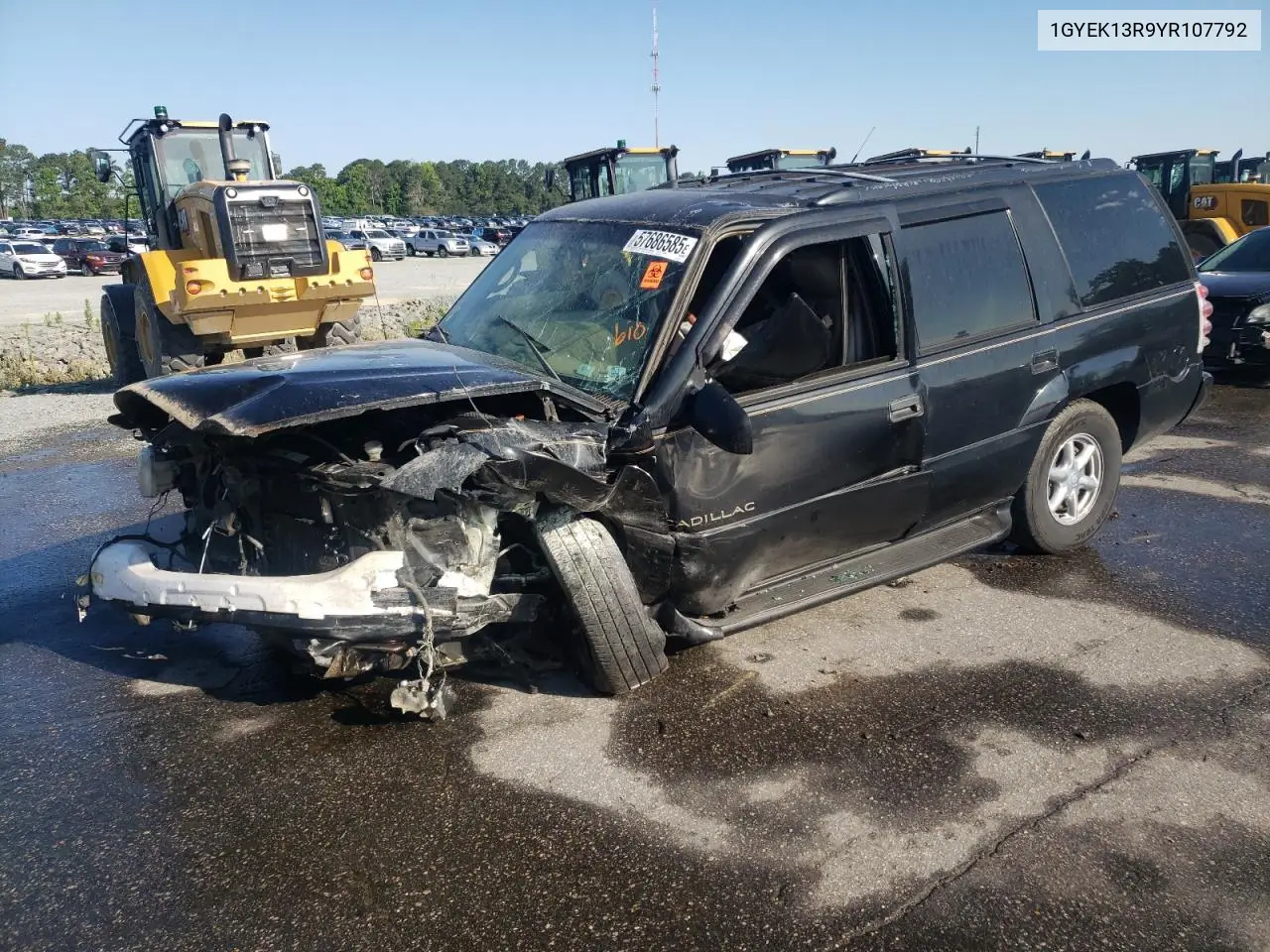 2000 Cadillac Escalade VIN: 1GYEK13R9YR107792 Lot: 57686585