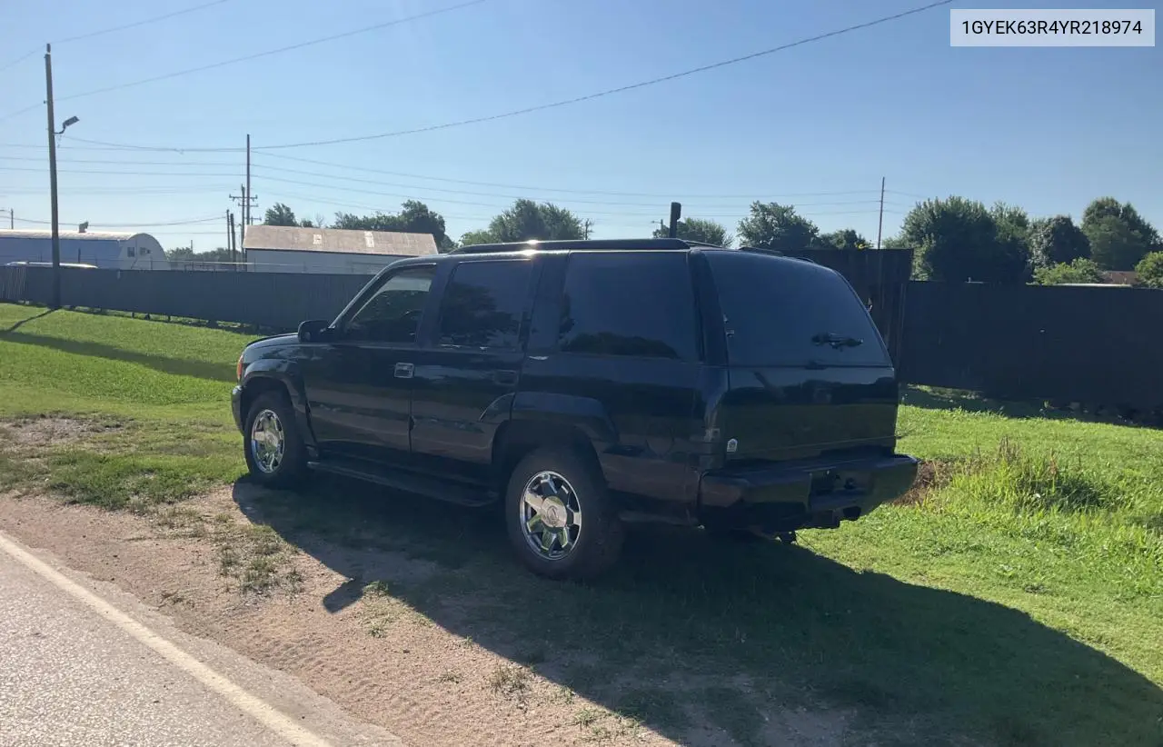 2000 Cadillac Escalade Luxury VIN: 1GYEK63R4YR218974 Lot: 64570765