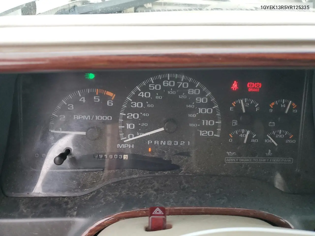 2000 Cadillac Escalade VIN: 1GYEK13R5YR125335 Lot: 80665744