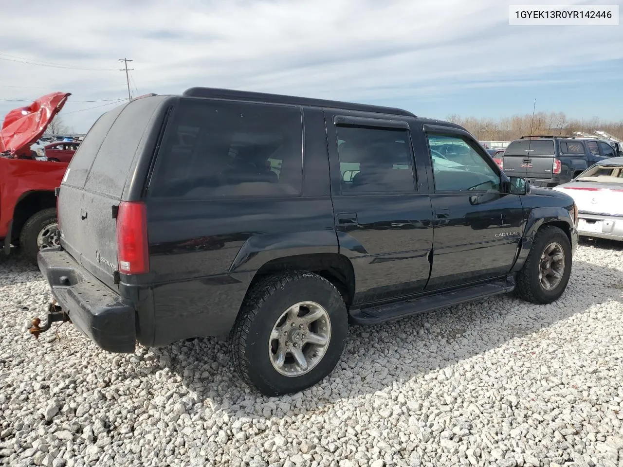 2000 Cadillac Escalade VIN: 1GYEK13R0YR142446 Lot: 86089094