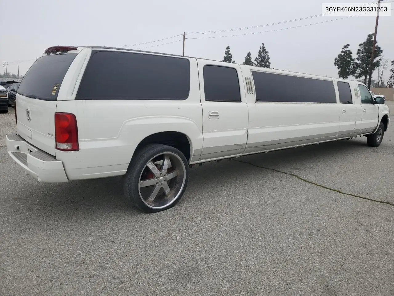 2003 Cadillac Escalade Esv VIN: 3GYFK66N23G331263 Lot: 52396405