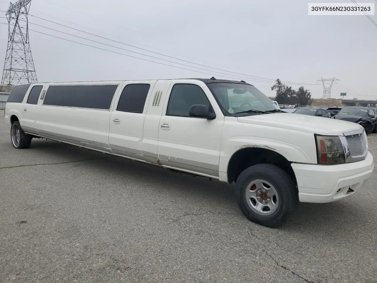 2003 Cadillac Escalade Esv VIN: 3GYFK66N23G331263 Lot: 52396405