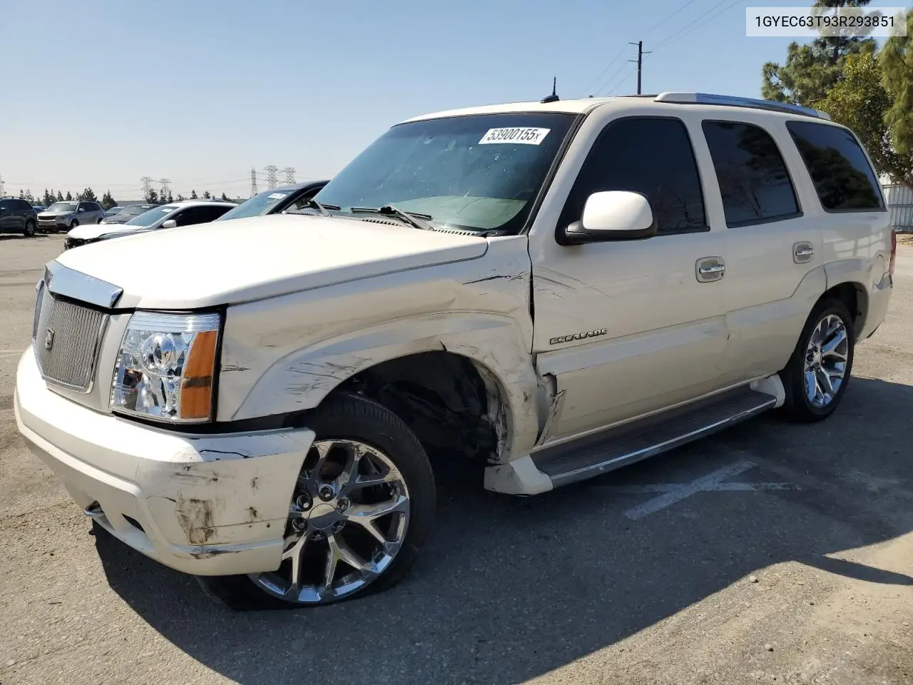 2003 Cadillac Escalade Luxury VIN: 1GYEC63T93R293851 Lot: 53900155