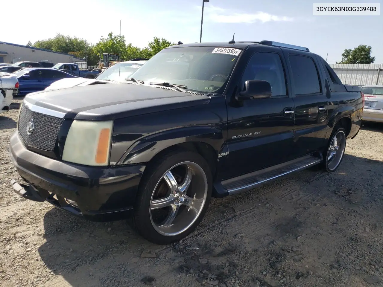 2003 Cadillac Escalade Ext VIN: 3GYEK63N03G339488 Lot: 54622395