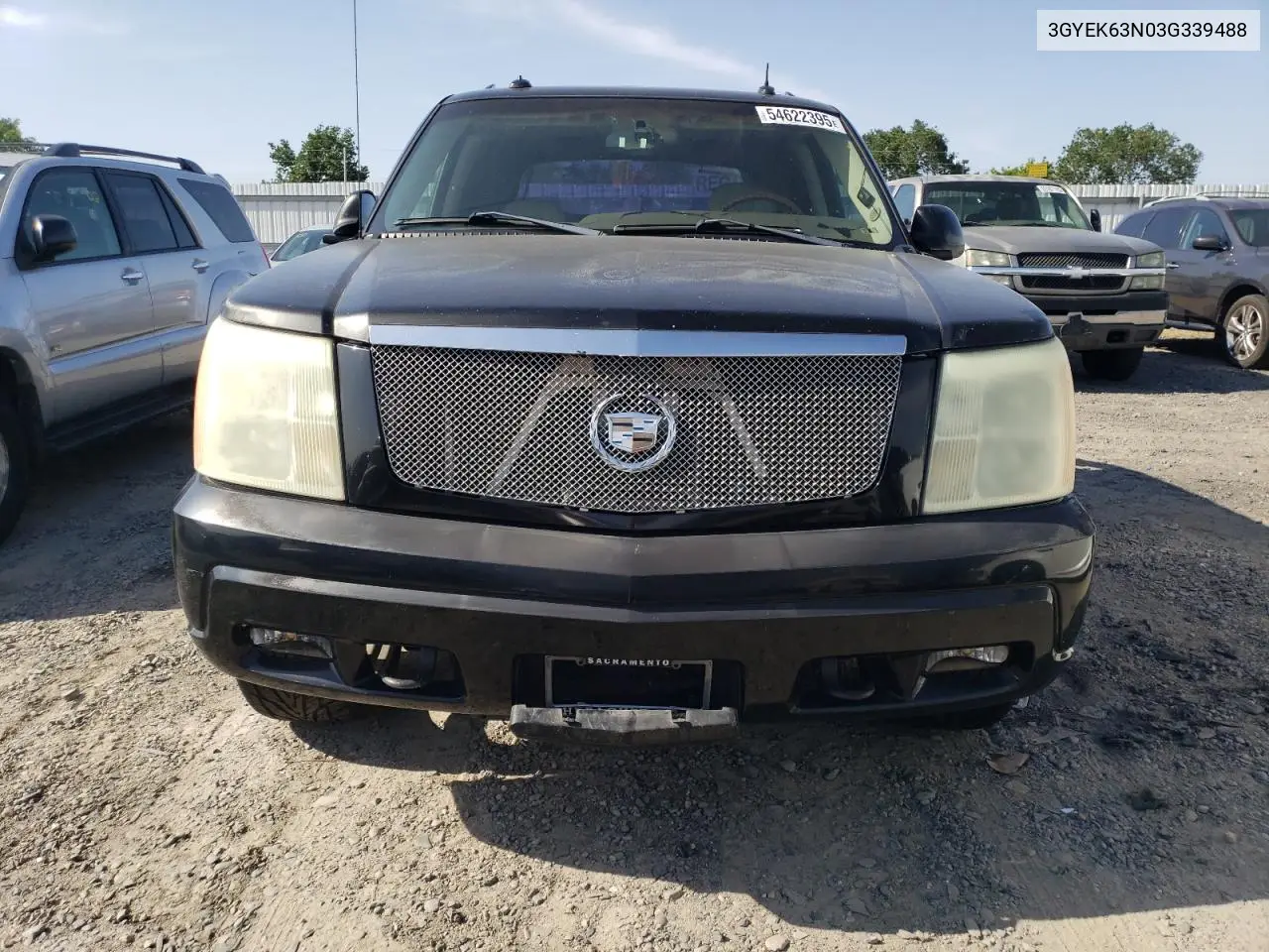 2003 Cadillac Escalade Ext VIN: 3GYEK63N03G339488 Lot: 54622395