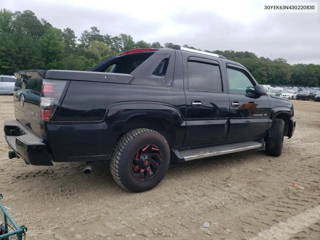 2003 Cadillac Escalade Ext VIN: 3GYEK63N43G220830 Lot: 60291365