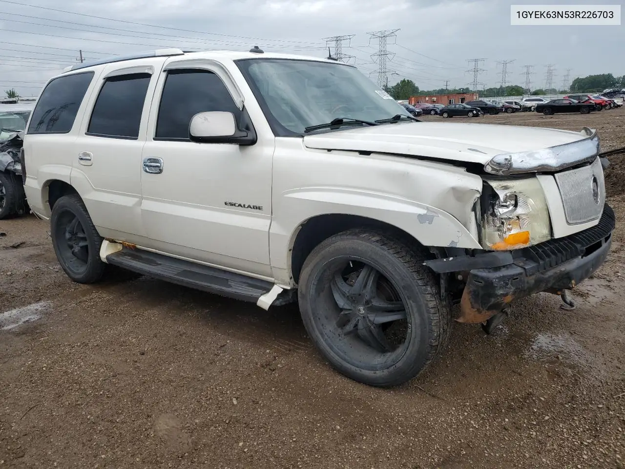 2003 Cadillac Escalade Luxury VIN: 1GYEK63N53R226703 Lot: 61432195