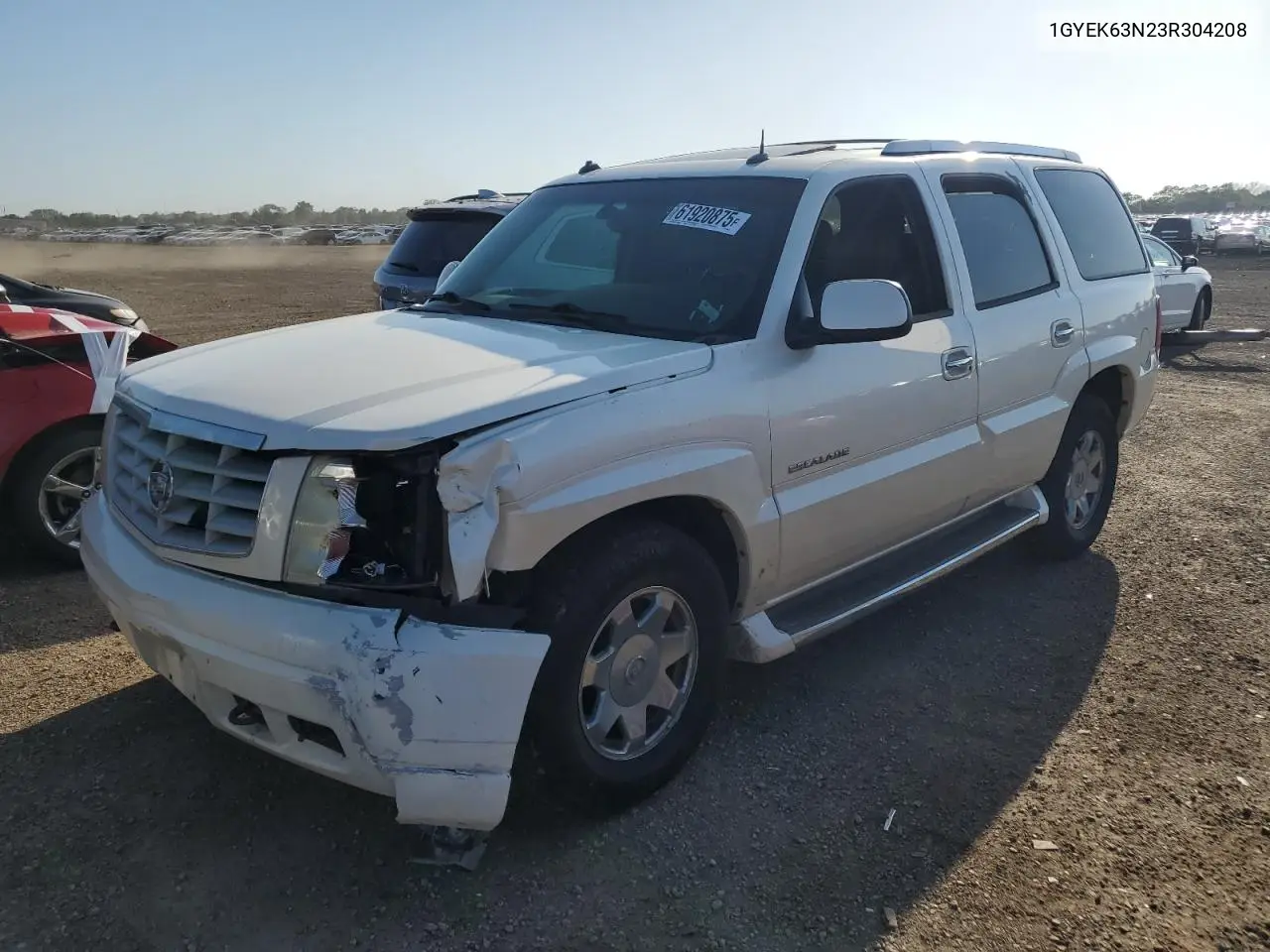2003 Cadillac Escalade Luxury VIN: 1GYEK63N23R304208 Lot: 61920875