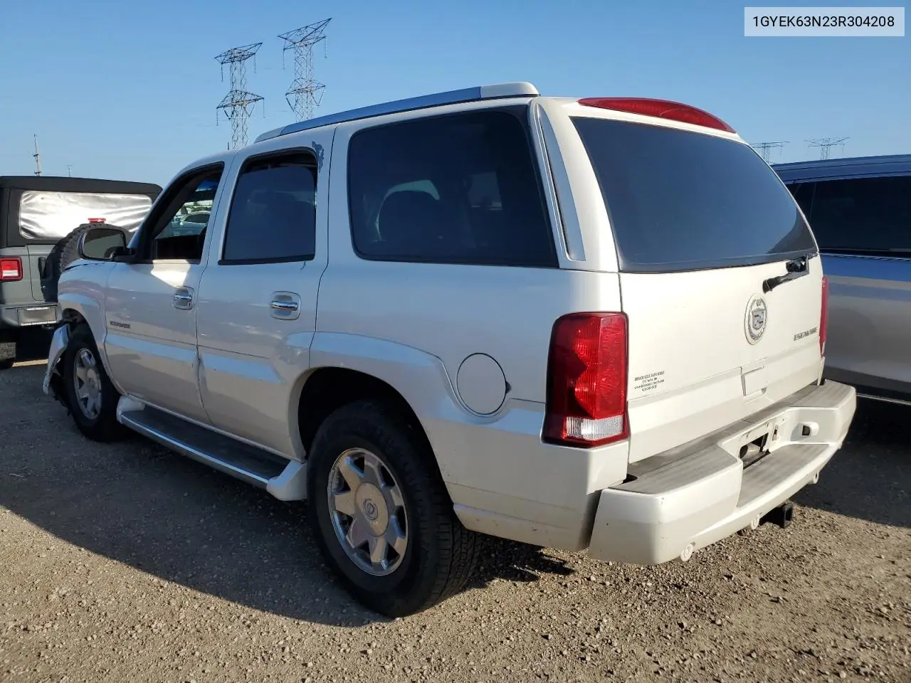 2003 Cadillac Escalade Luxury VIN: 1GYEK63N23R304208 Lot: 61920875