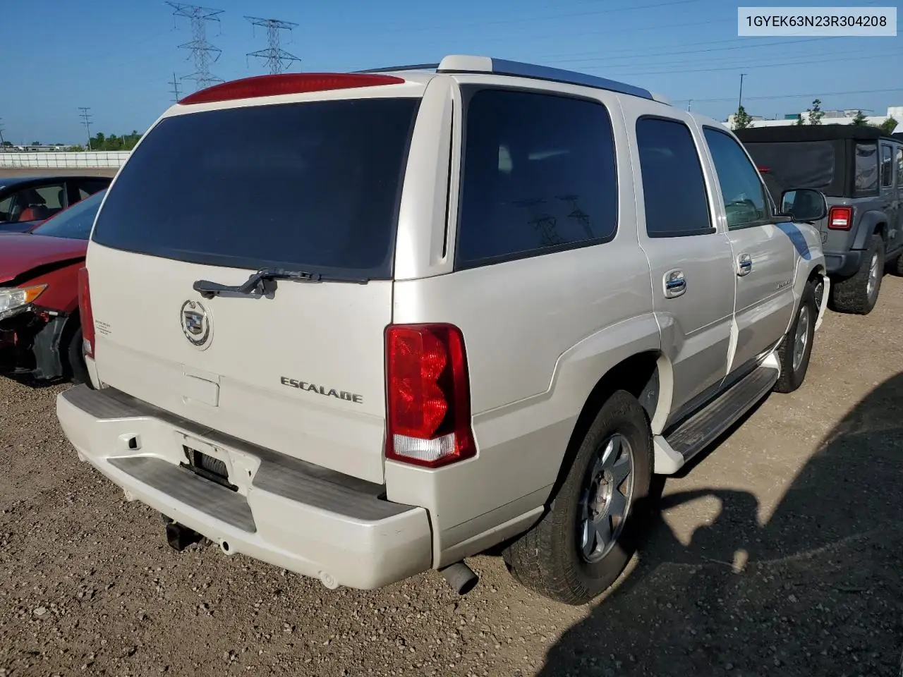 2003 Cadillac Escalade Luxury VIN: 1GYEK63N23R304208 Lot: 61920875