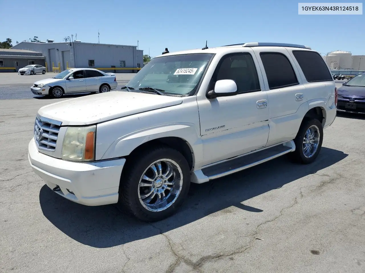 2003 Cadillac Escalade Luxury VIN: 1GYEK63N43R124518 Lot: 62415245