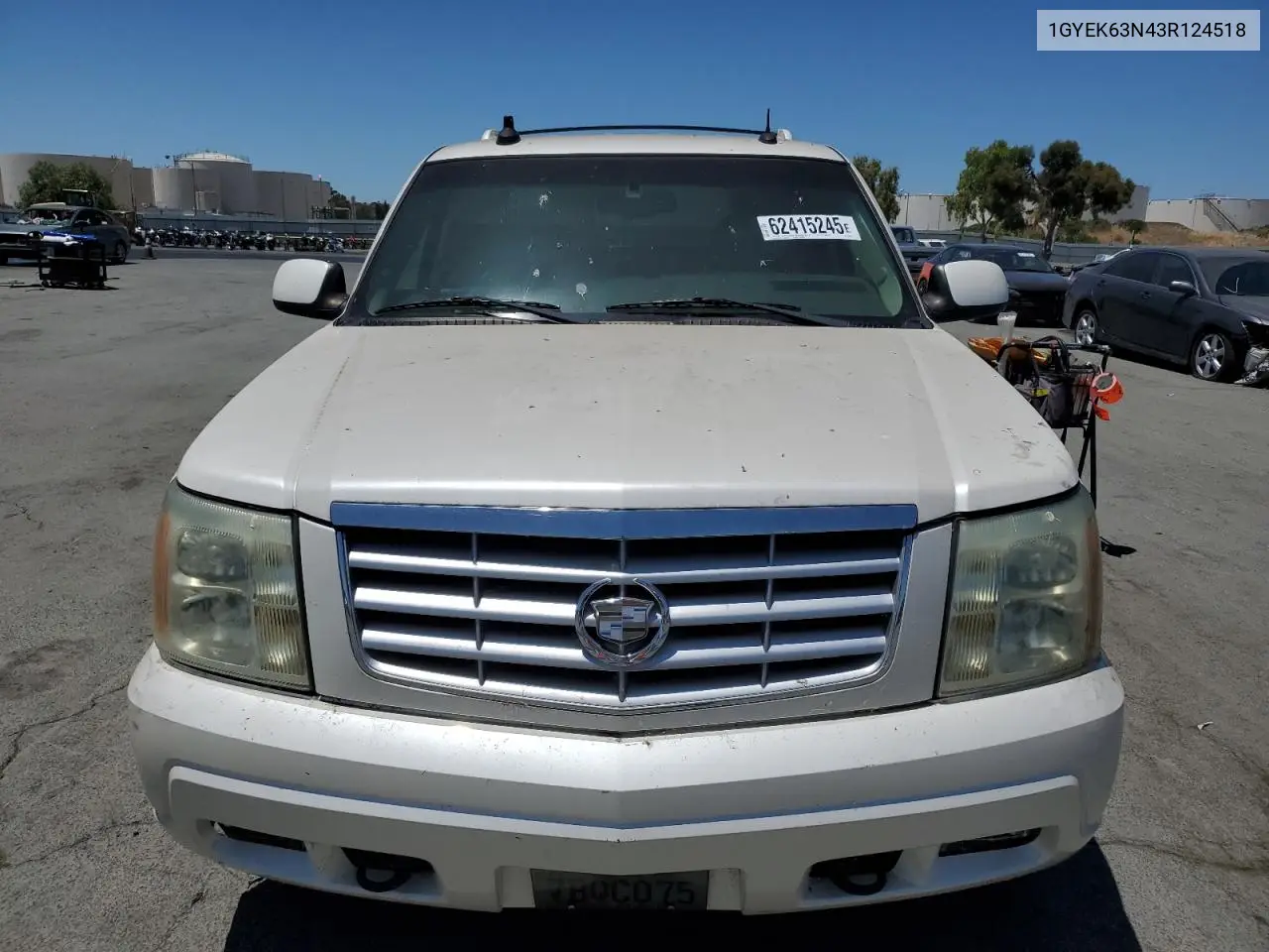 2003 Cadillac Escalade Luxury VIN: 1GYEK63N43R124518 Lot: 62415245