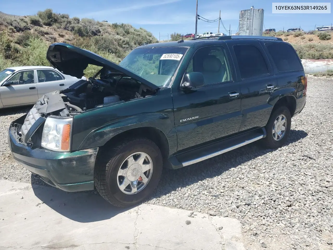 2003 Cadillac Escalade Luxury VIN: 1GYEK63N53R149265 Lot: 62690105