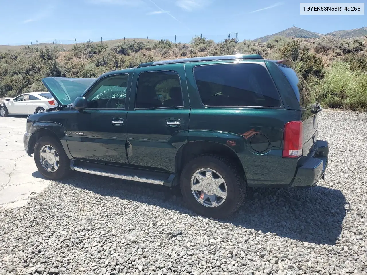 2003 Cadillac Escalade Luxury VIN: 1GYEK63N53R149265 Lot: 62690105