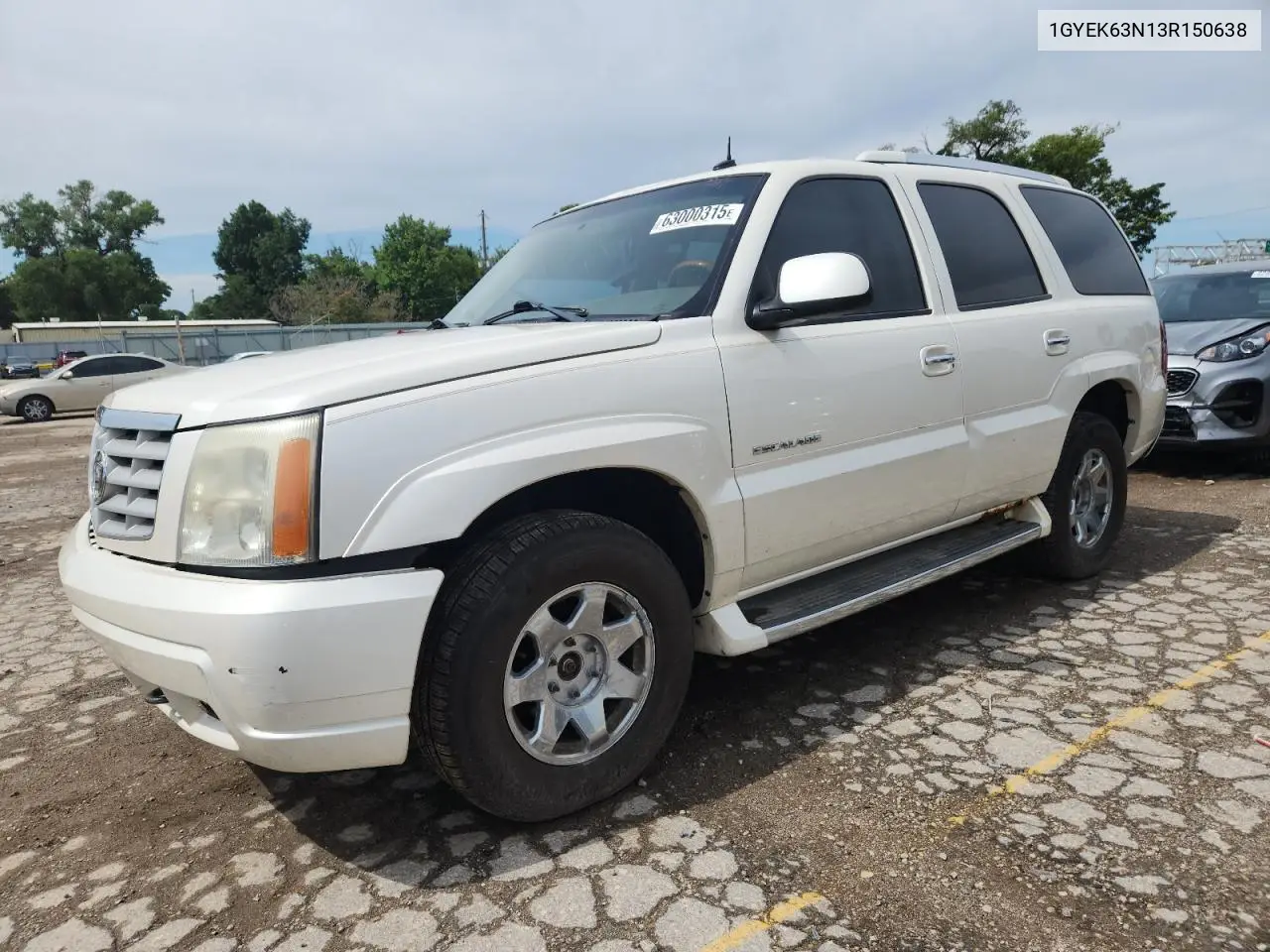 2003 Cadillac Escalade Luxury VIN: 1GYEK63N13R150638 Lot: 63000315