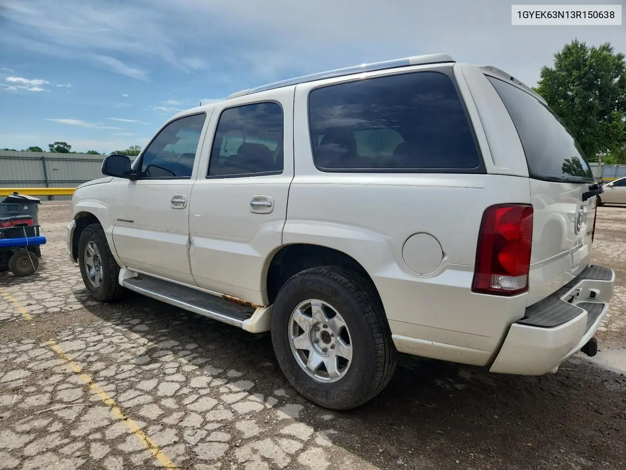 2003 Cadillac Escalade Luxury VIN: 1GYEK63N13R150638 Lot: 63000315