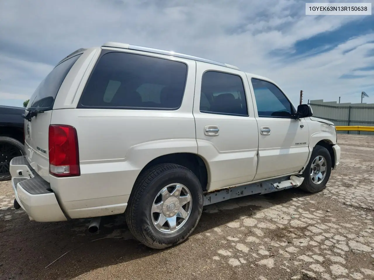2003 Cadillac Escalade Luxury VIN: 1GYEK63N13R150638 Lot: 63000315