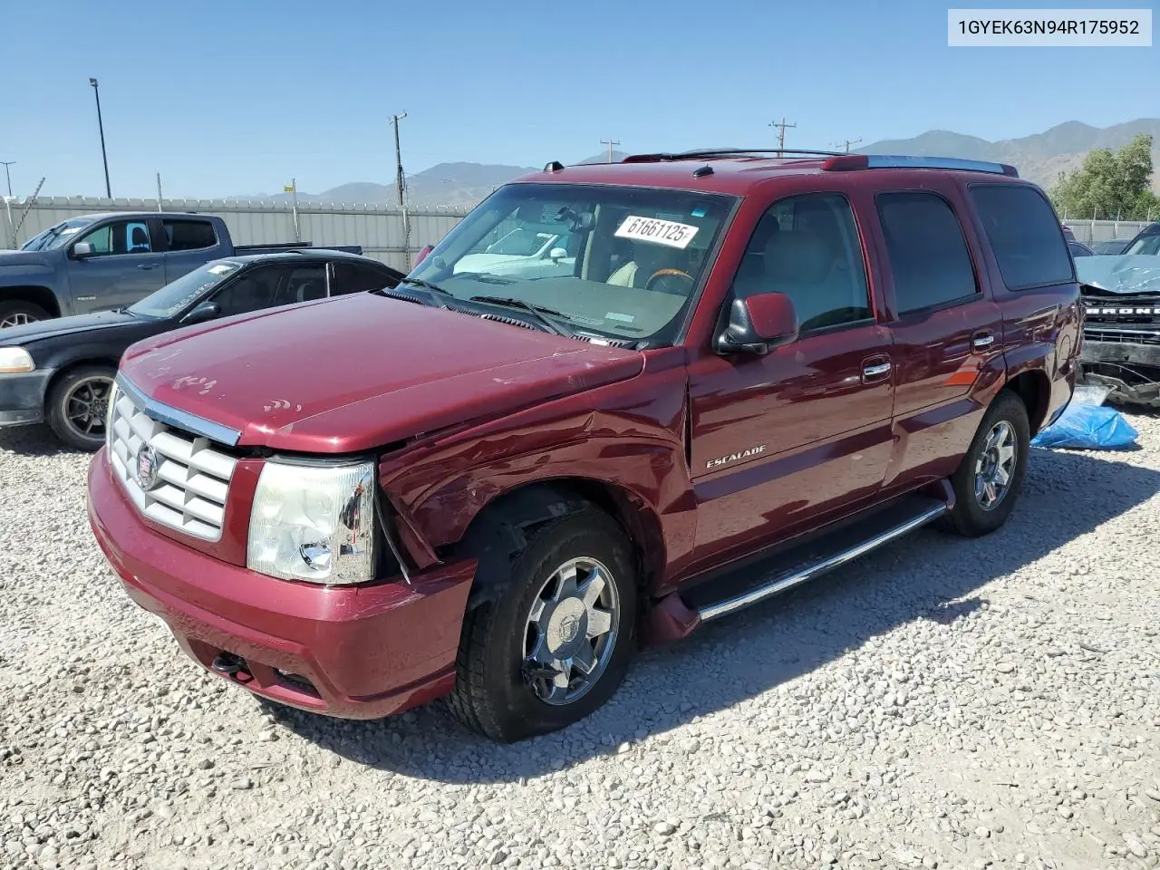 2004 Cadillac Escalade Luxury VIN: 1GYEK63N94R175952 Lot: 61661125