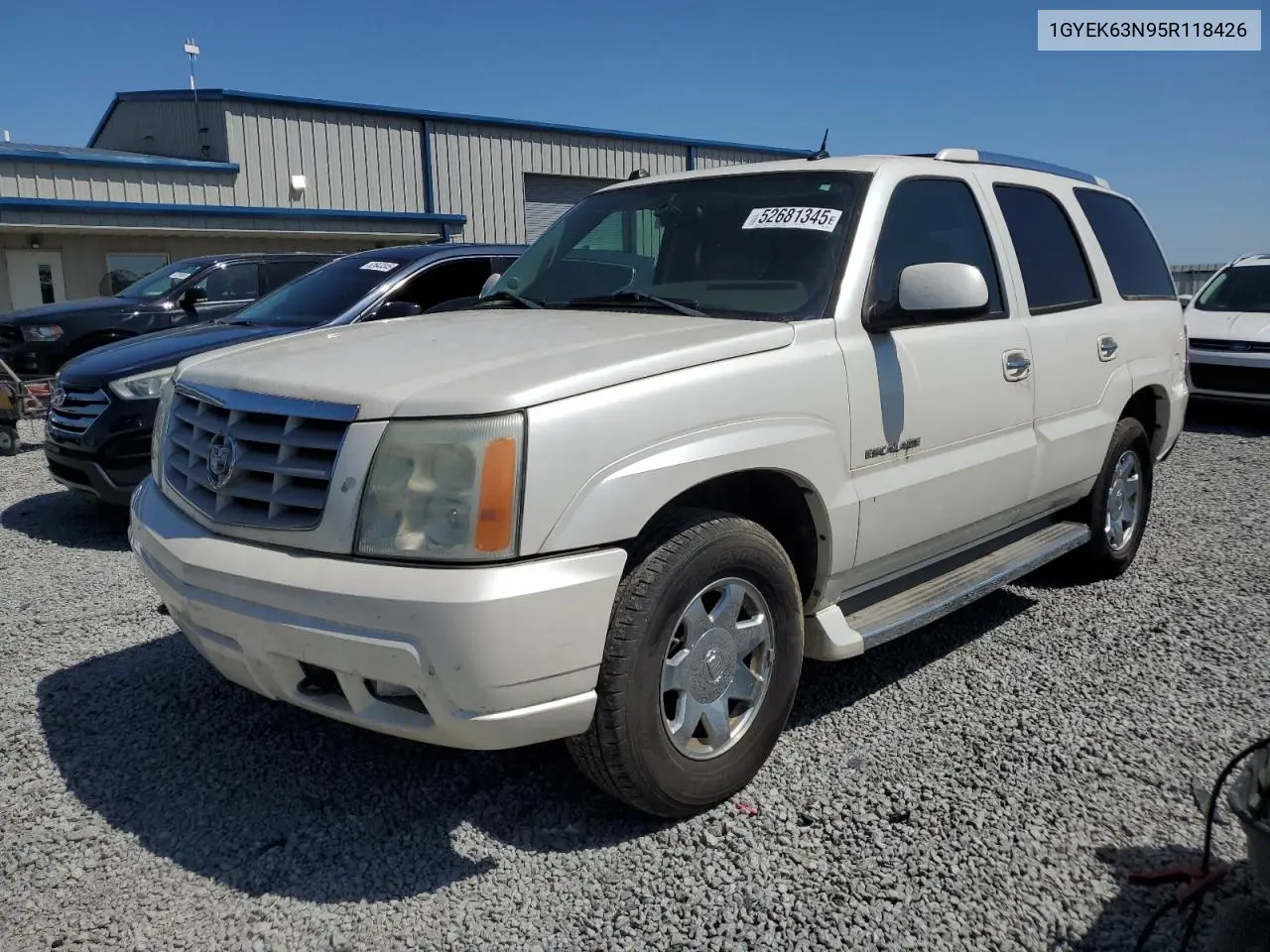 2005 Cadillac Escalade Luxury VIN: 1GYEK63N95R118426 Lot: 52681345