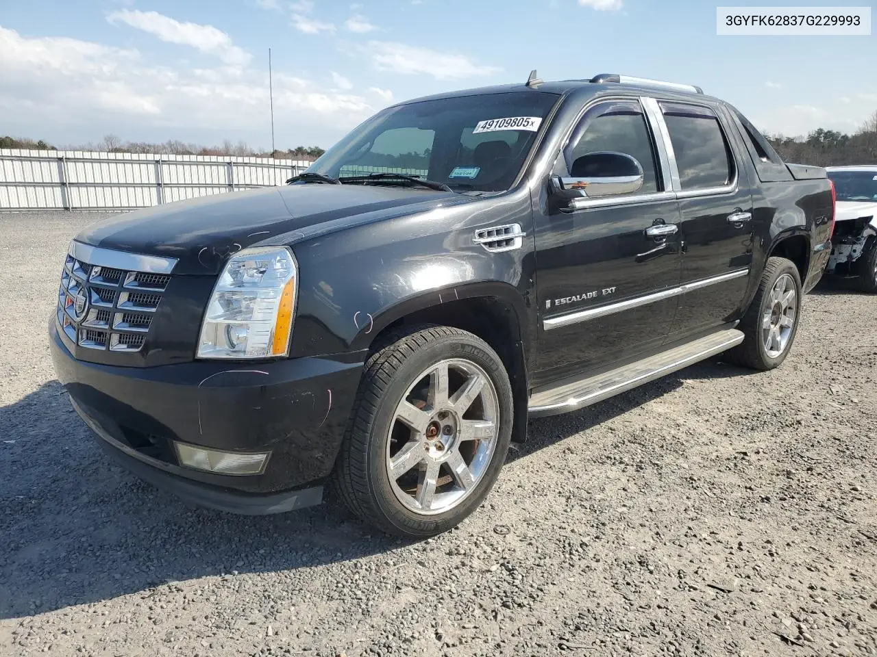 2007 Cadillac Escalade Ext VIN: 3GYFK62837G229993 Lot: 49109805