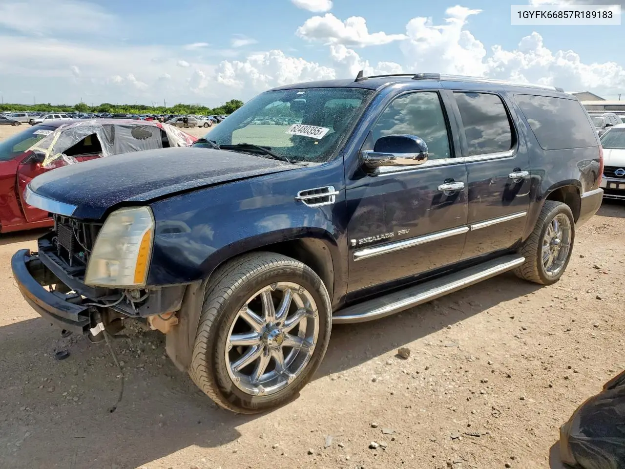 2007 Cadillac Escalade Esv VIN: 1GYFK66857R189183 Lot: 62480355