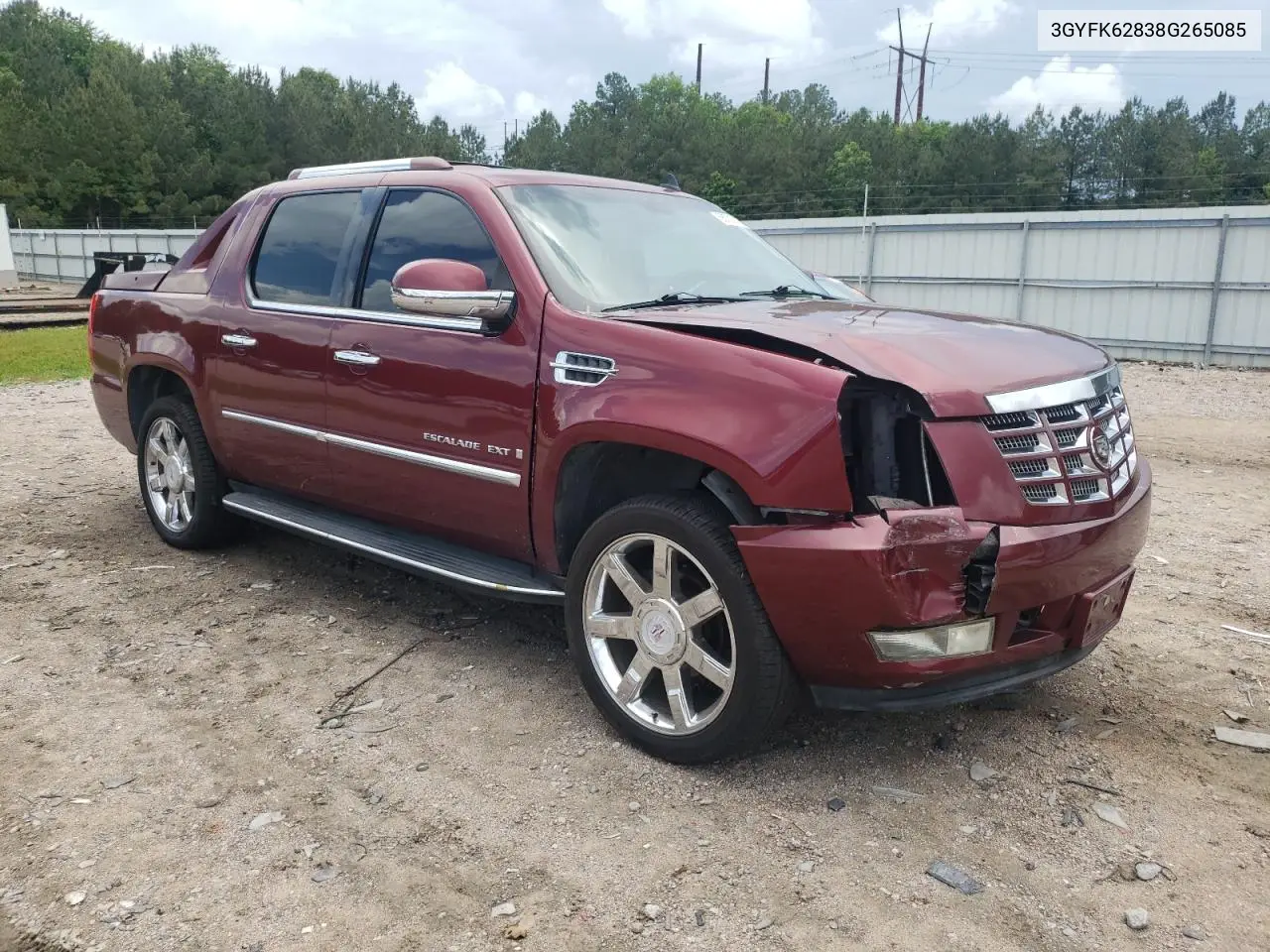 2008 Cadillac Escalade Ext VIN: 3GYFK62838G265085 Lot: 56725275