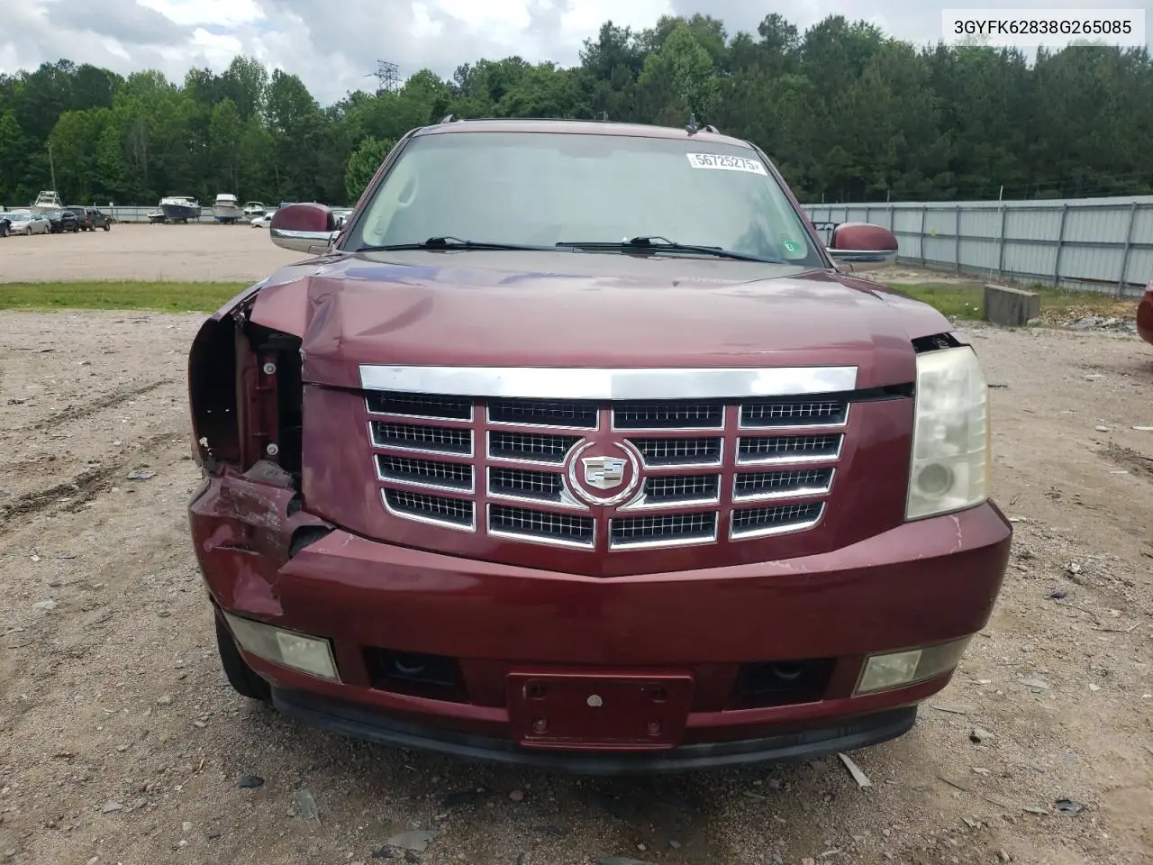 2008 Cadillac Escalade Ext VIN: 3GYFK62838G265085 Lot: 56725275