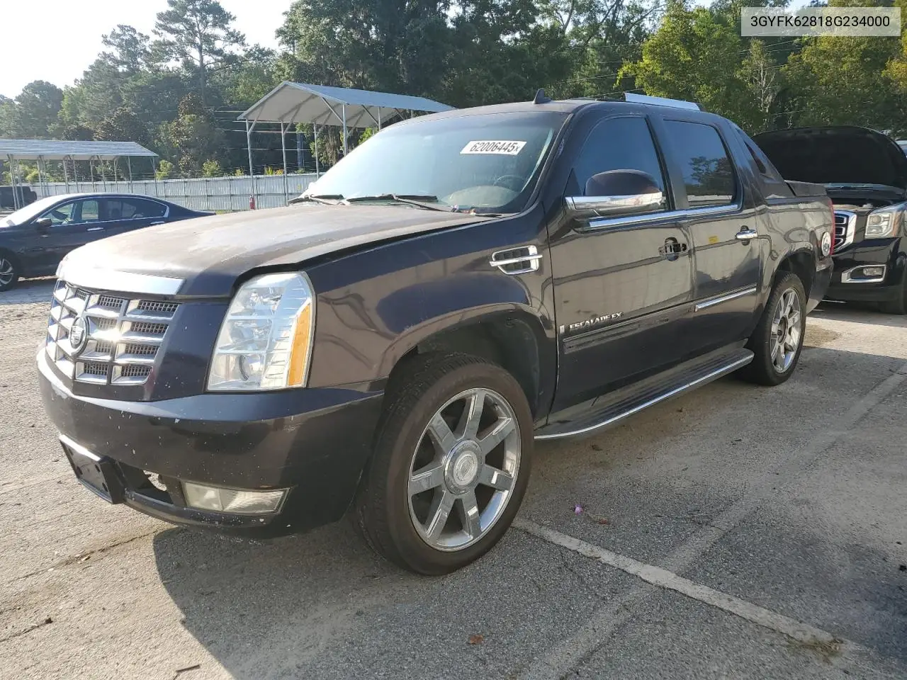 2008 Cadillac Escalade Ext VIN: 3GYFK62818G234000 Lot: 62006445