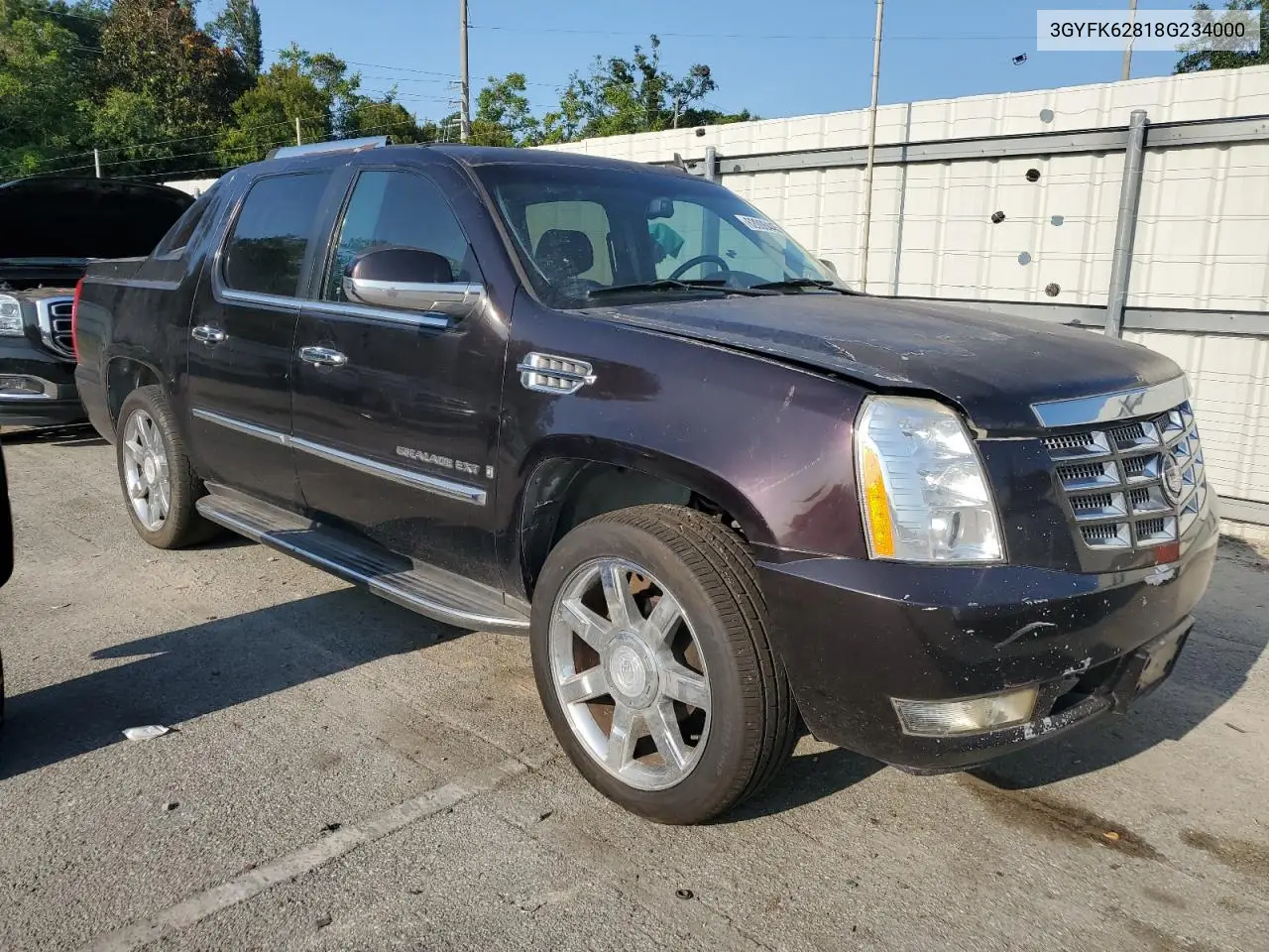 2008 Cadillac Escalade Ext VIN: 3GYFK62818G234000 Lot: 62006445