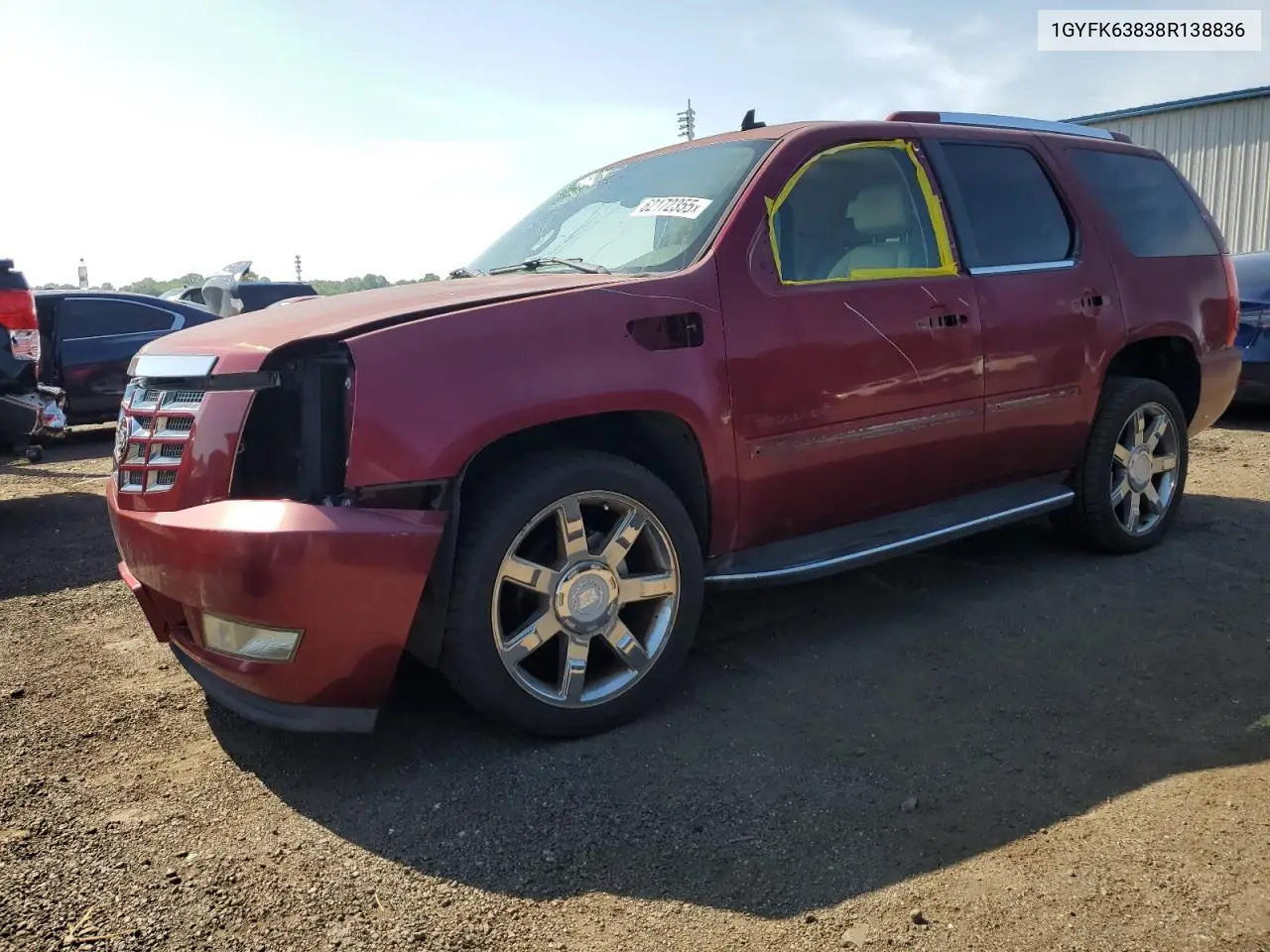 2008 Cadillac Escalade Luxury VIN: 1GYFK63838R138836 Lot: 62172355