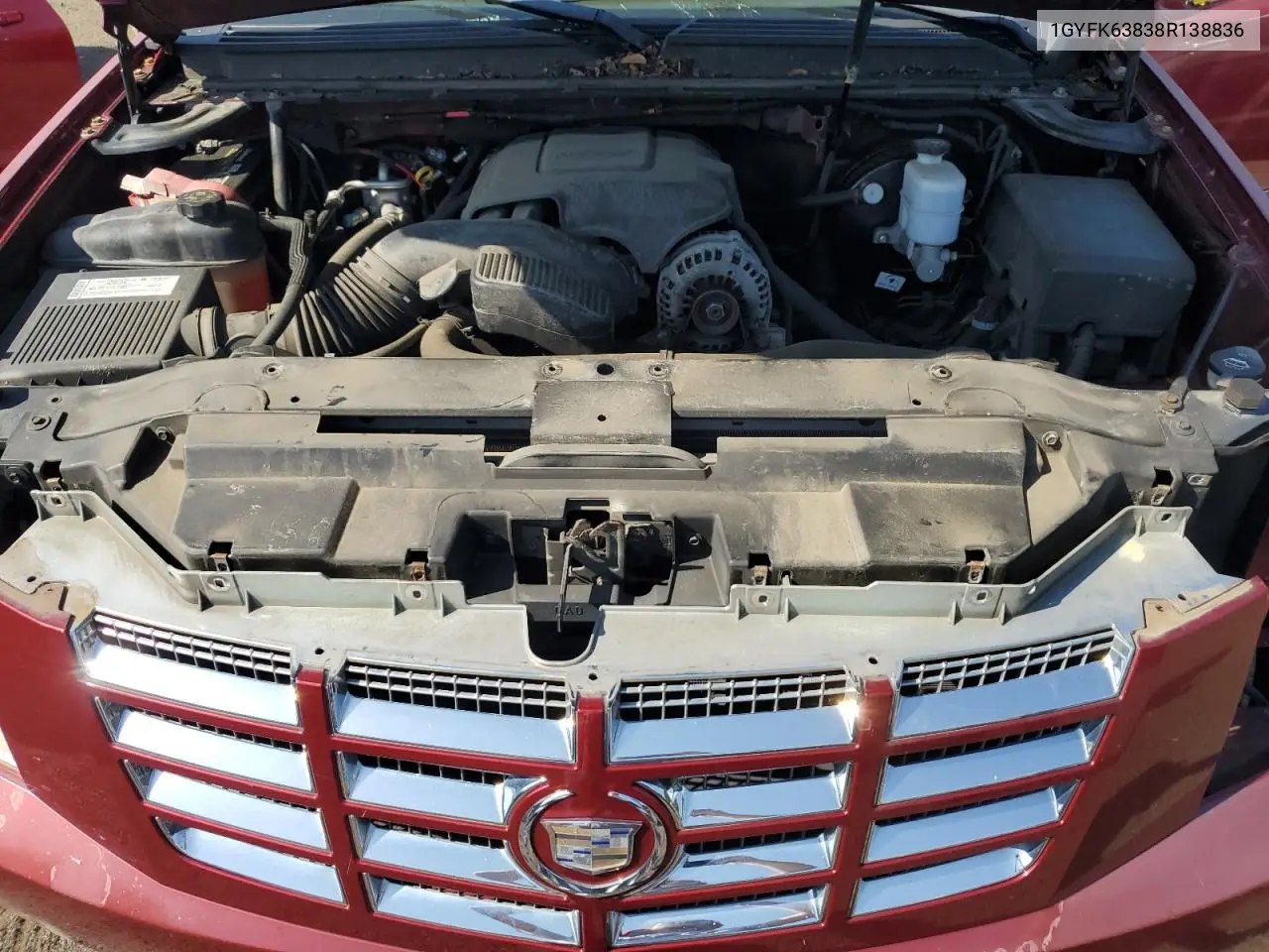 2008 Cadillac Escalade Luxury VIN: 1GYFK63838R138836 Lot: 62172355