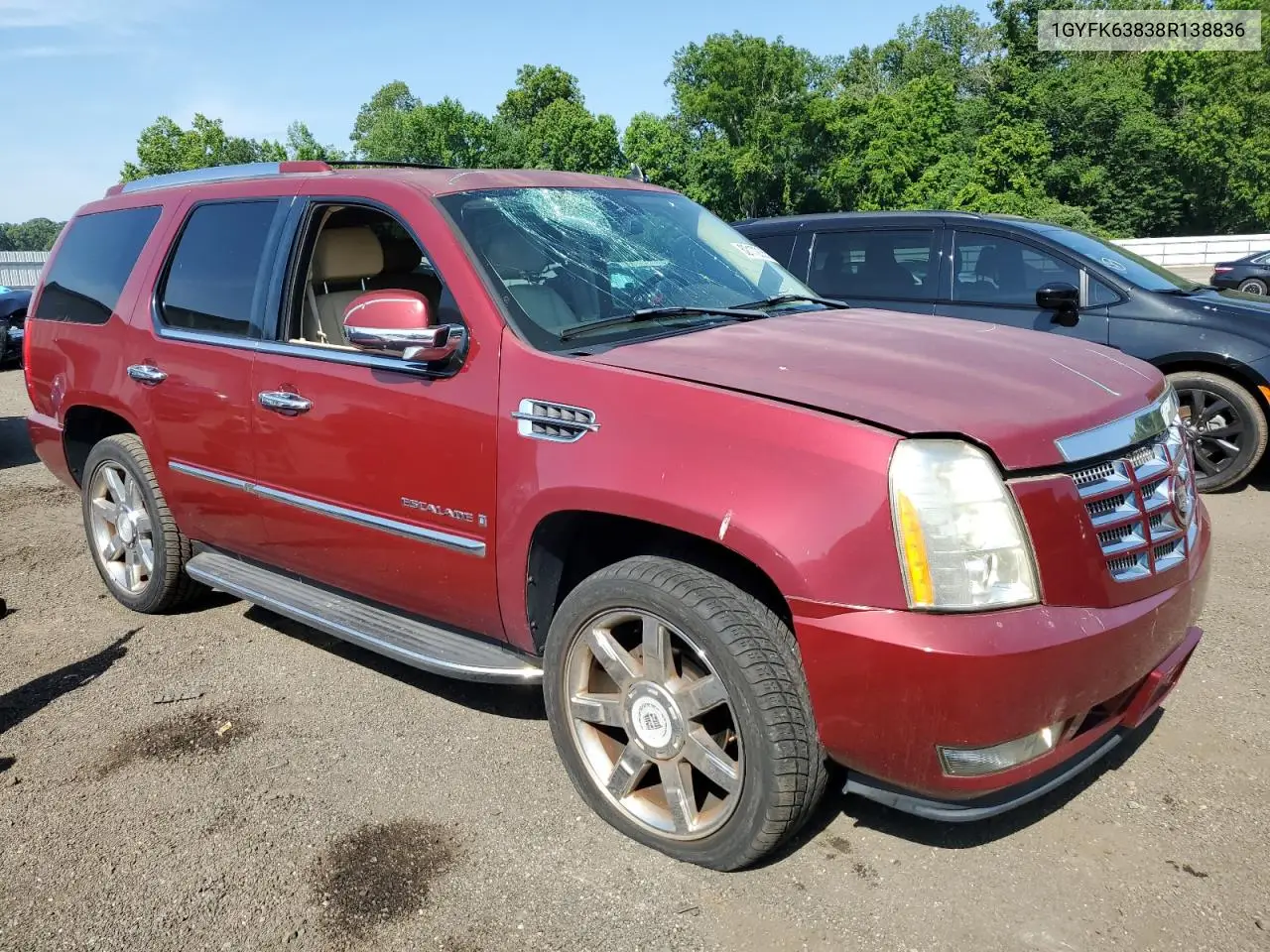 2008 Cadillac Escalade Luxury VIN: 1GYFK63838R138836 Lot: 62172355