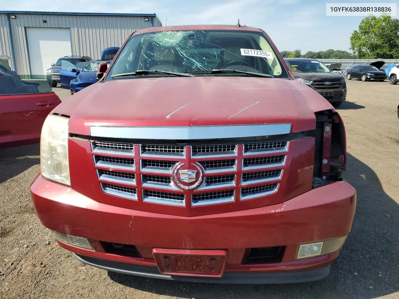 2008 Cadillac Escalade Luxury VIN: 1GYFK63838R138836 Lot: 62172355