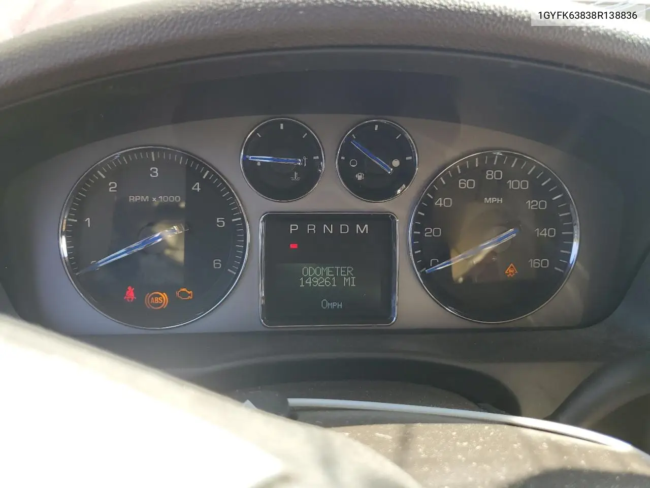 2008 Cadillac Escalade Luxury VIN: 1GYFK63838R138836 Lot: 62172355