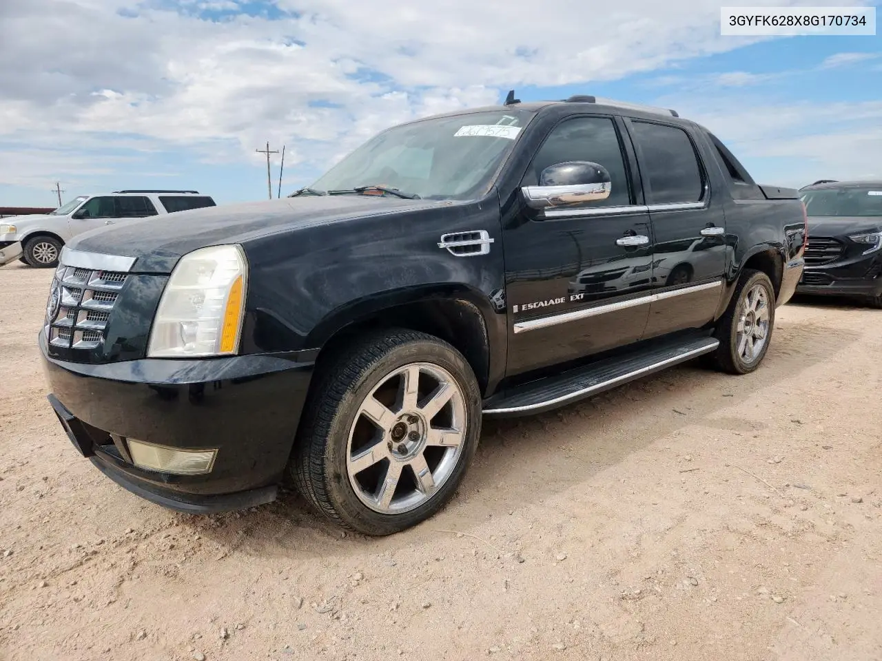 2008 Cadillac Escalade Ext VIN: 3GYFK628X8G170734 Lot: 62679575