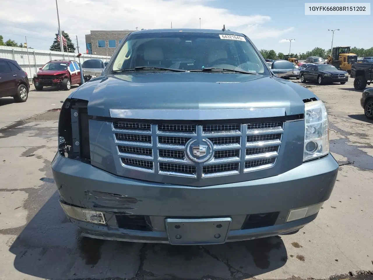2008 Cadillac Escalade Esv VIN: 1GYFK66808R151202 Lot: 64321645