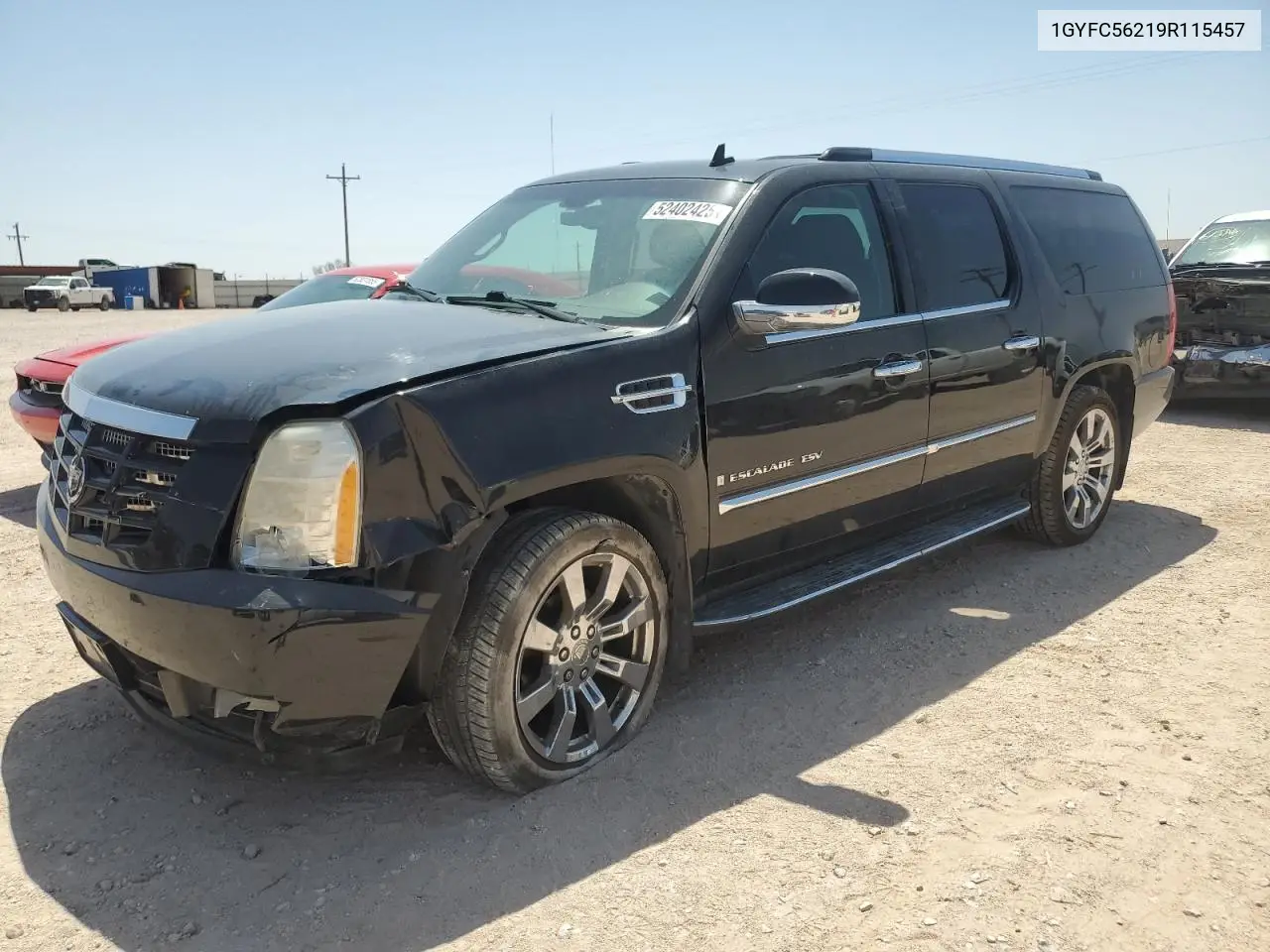 2009 Cadillac Escalade Esv Sport VIN: 1GYFC56219R115457 Lot: 52402425