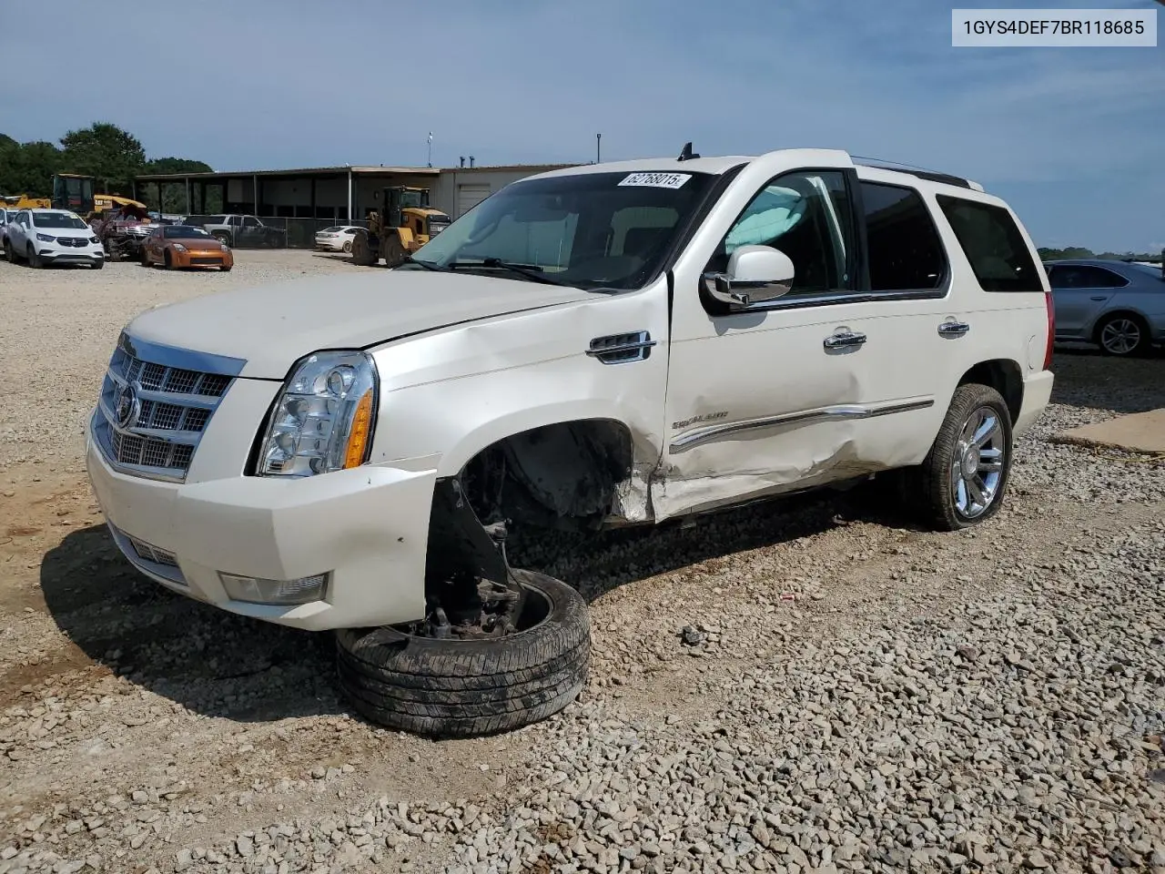 2011 Cadillac Escalade Platinum VIN: 1GYS4DEF7BR118685 Lot: 62768015